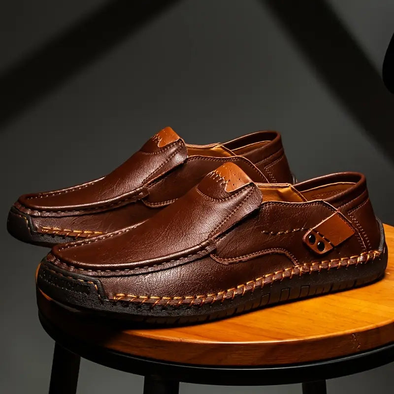 π 60% OFF! π Classic Menβs Slip-On Leather Shoes β Premium Calfskin, All-Day Comfort & Effortless Style