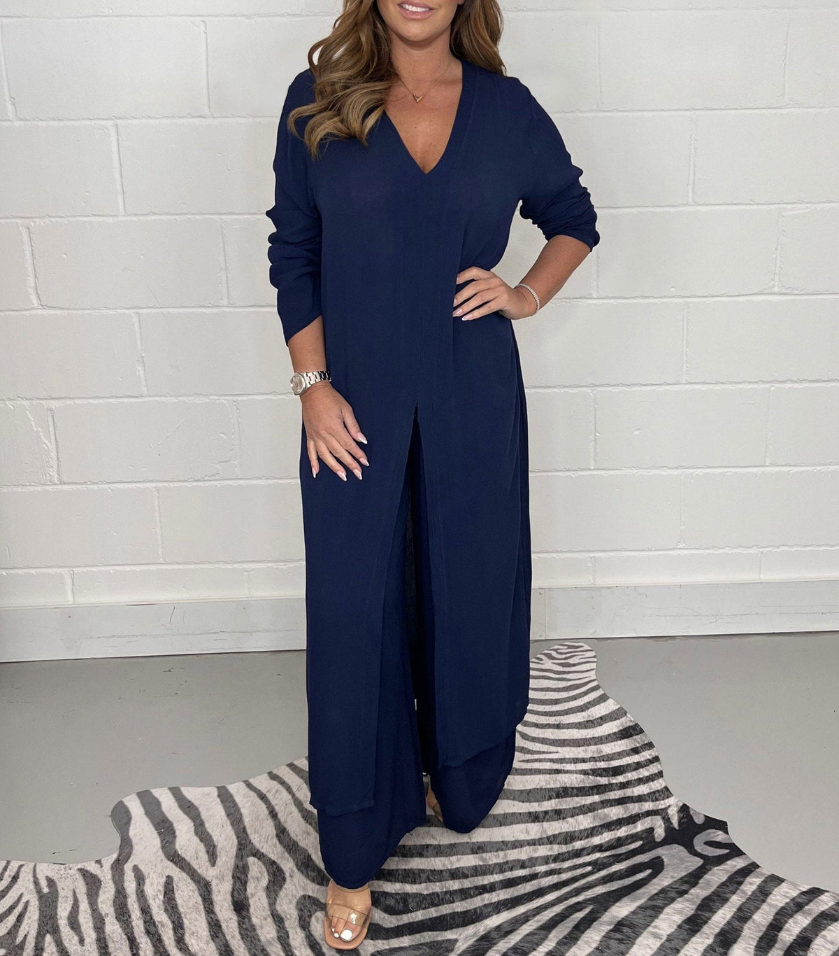 💃Spring Sale ⏳Two Piece Casual Long Top and Casual Trousers😍